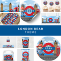 Personalised London Bear Birthday Theme Party Bundle