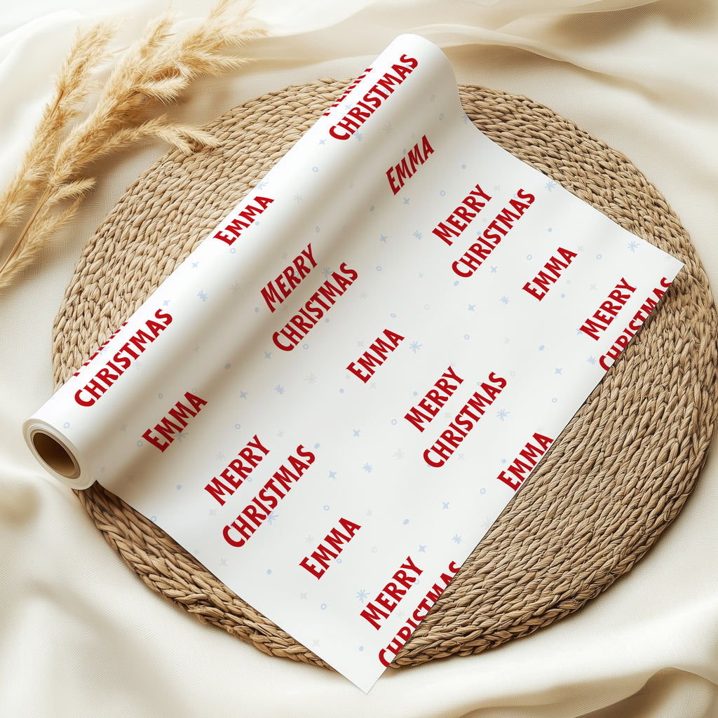 Personalised Merry Christmas Wrapping Paper
