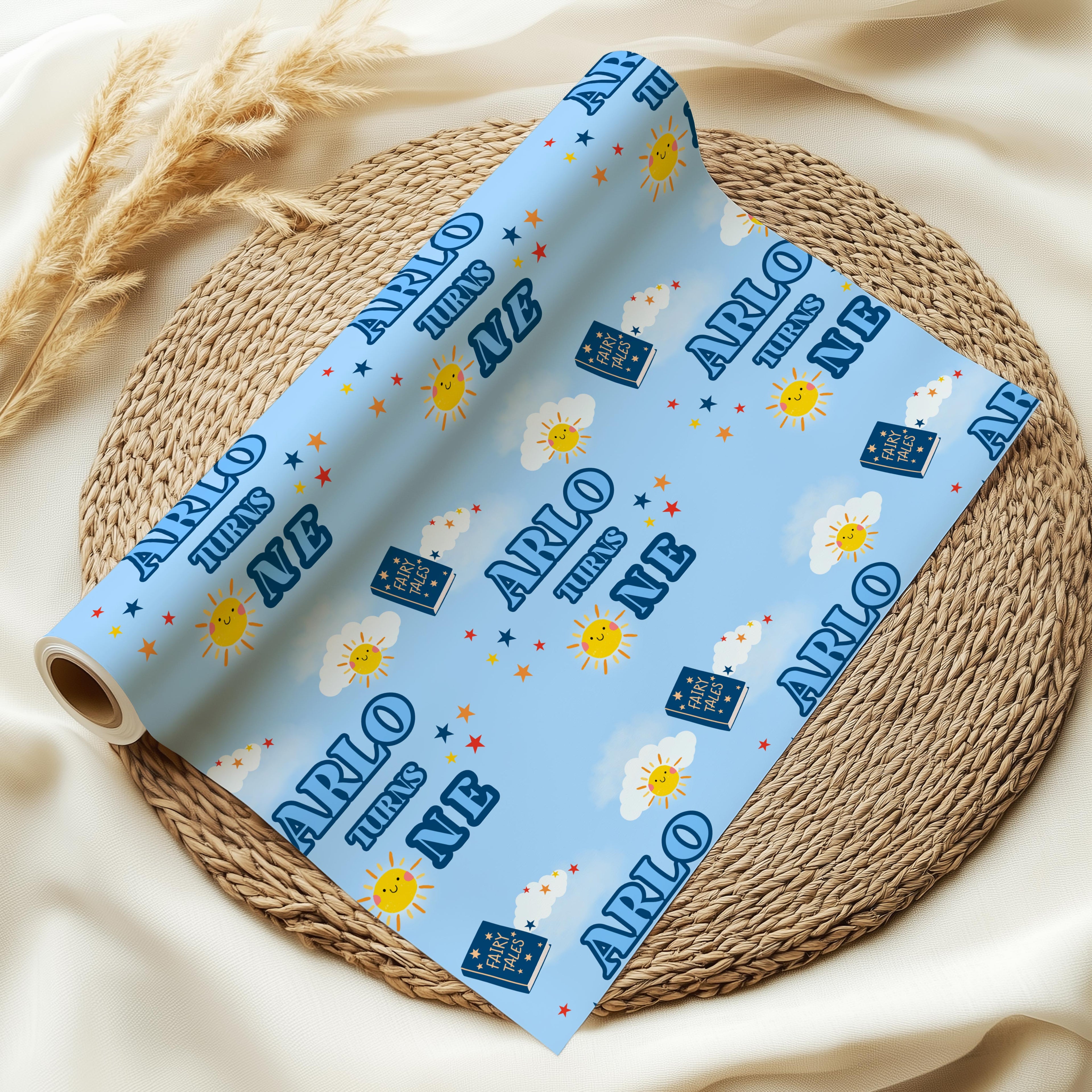 Personalised Boys Night Garden Wrapping Paper