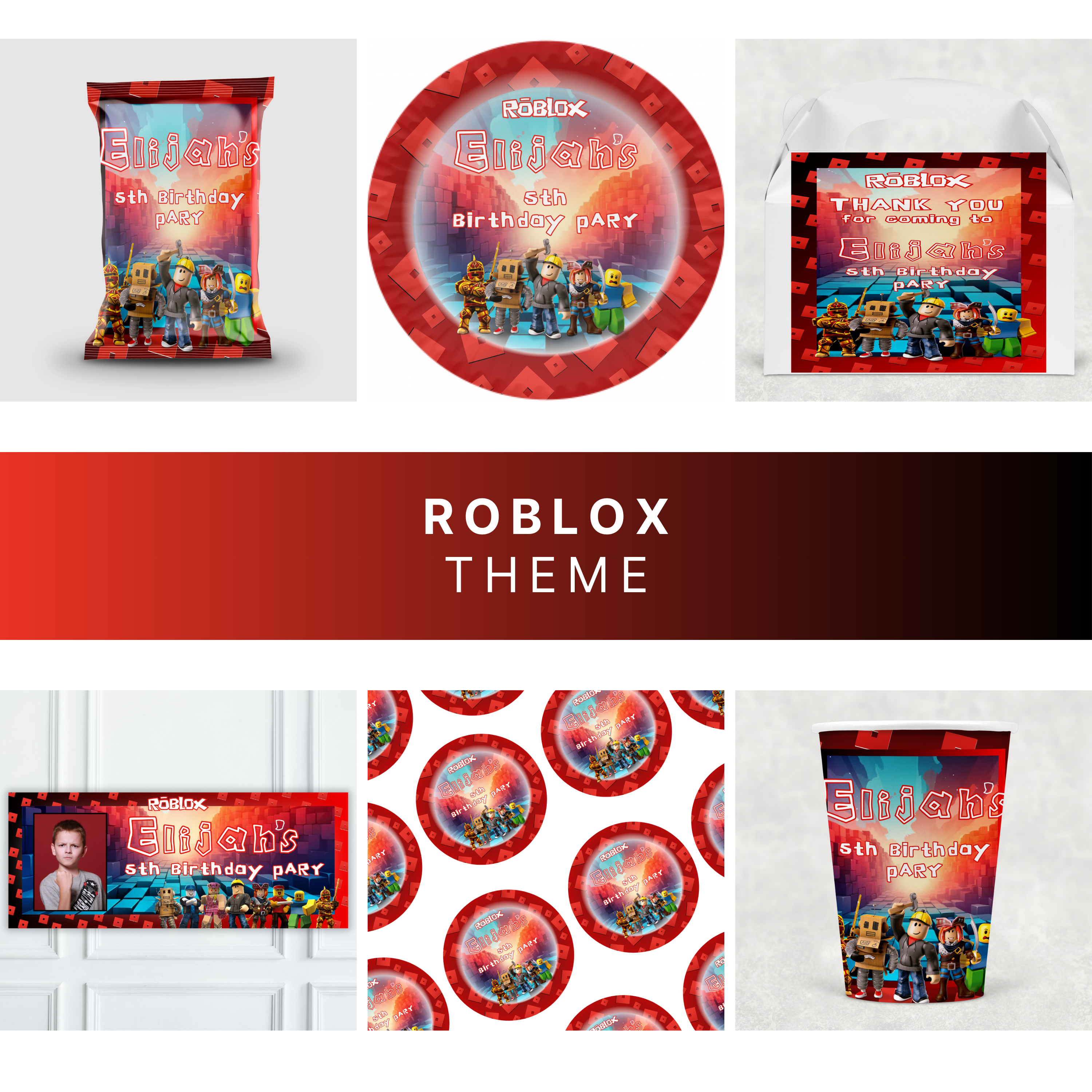 Personalised Virtual Gaming Theme Party Bundle