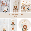 Personalised ONE Little Lion Theme Party Bundle