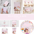 Personalised Pink Peak-A-Boo Theme Party Bundle